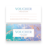 Voucher kolorowy uroczy z miedzianymi akcentami jasny