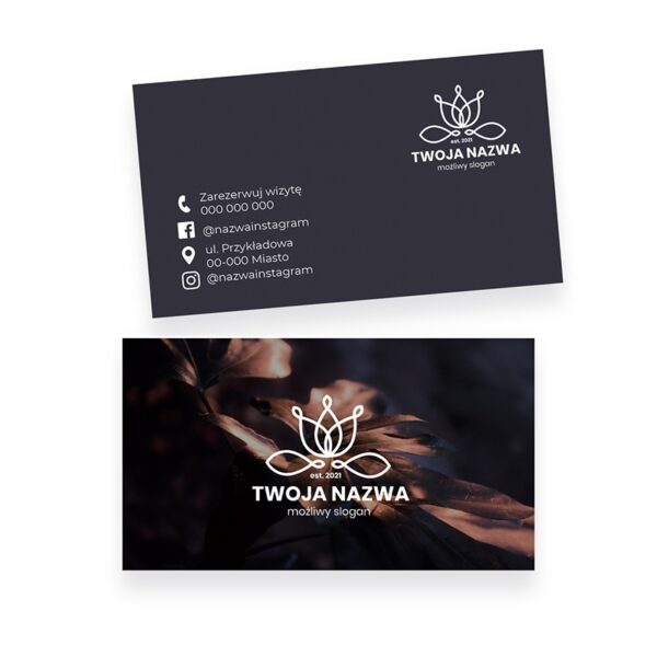 Wizytówka ciemna spa