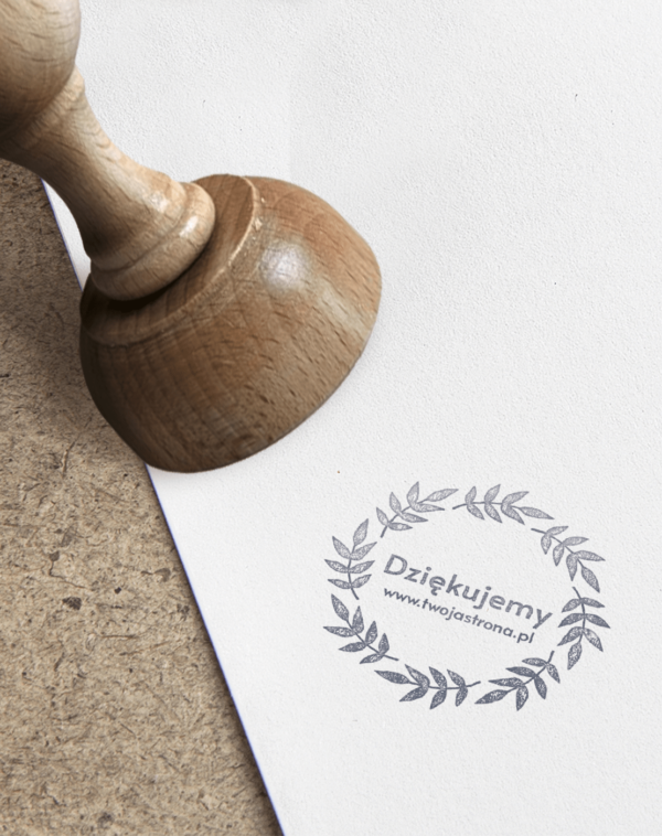 Stempel pieczątka logo handmade soy candle z twoim napisem świeca sojowa personalizowany